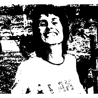 Lyn Cooper wearing an ‘I am a lesbian’ t-shirt, International Women’s Day, Adelaide, 1974, Jill Matthews Collection (Photo: unidentified photographer)