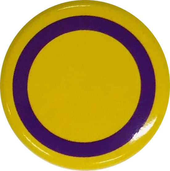 [Intersex pride flag] (c.2019) Badge Collection, 9-12-01